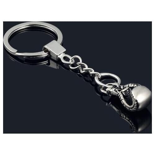 50pcs/lot Mini Boxing Gloves Key Chain Bag Pendant Key Ring Sport Keychain Bag Charms Boxer Golvers Keyring Wholesale