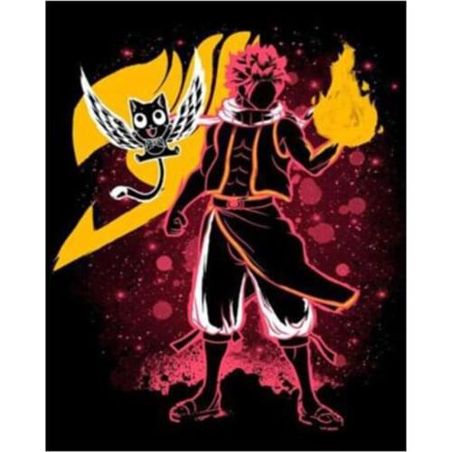 5D DIY Square/Round Diamond Painting Anime Fairy Tail Cross Stitch Diamond Embroidery Pattern Rhinestone Pictures FH1152