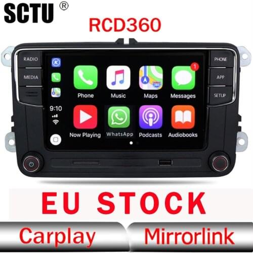 6.5"Car Stereo RCD360 CarPlay MirrorLink BT USB RVC For Volkswagen Tiguan Golf 5 6 Passat Polo Touran Caddy TAX FREE