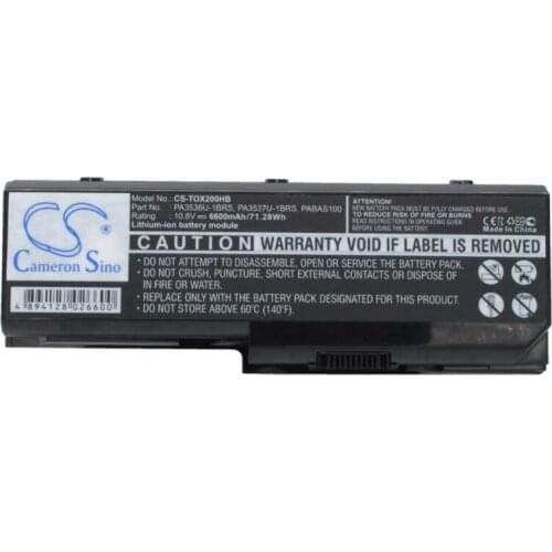 Cameron sino 6600mah battery for TOSHIBA Equium P200 P200-178 P200-1ED Satellite L350 L350-ST2121 L350-ST2701 L355