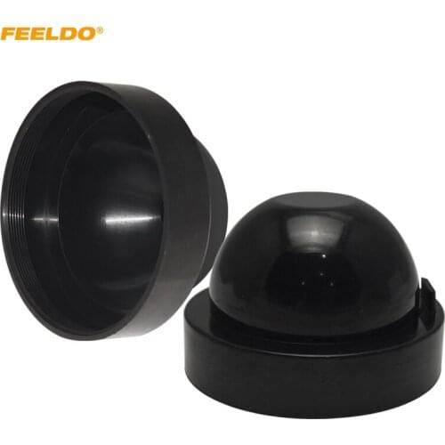FEELDO 2PCS Car LED Headlight Waterproof DustProof Cover Rubber 60mm-90mm Anti-Dust Sealing Headlamp Cap Cover #5595