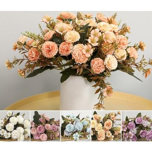 30cm Artificial Carnation Flowers Mothers Day Silk Dry Flower Bouquet Home Wedding Party Decoration Fake Flowers