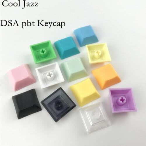 Cool Jazz dsa pbt keycap 1u mixded color green yellow blue white Transparent keycaps for gaming mechanical keyboard