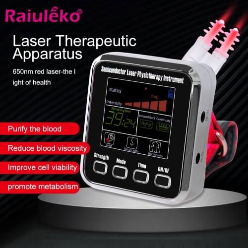 650nm Laser Physiotherapy Wrist Watch LLLT for Diabetes Hypertension Treatment Sinusitis Wrist Watch Diabetic Therapy Instrument