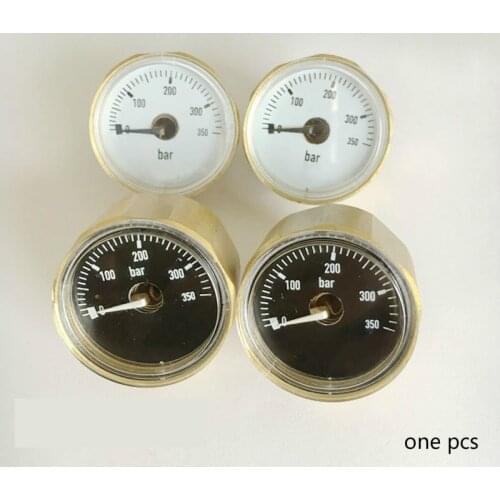 Copper M10*1 G1/8 inch 350bar Mini Air Pressure Gauge,ED black & white dial 28mm pressure gauge