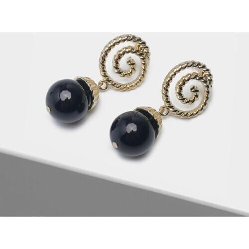 Amorita boutique spiral design fashion drop earrings