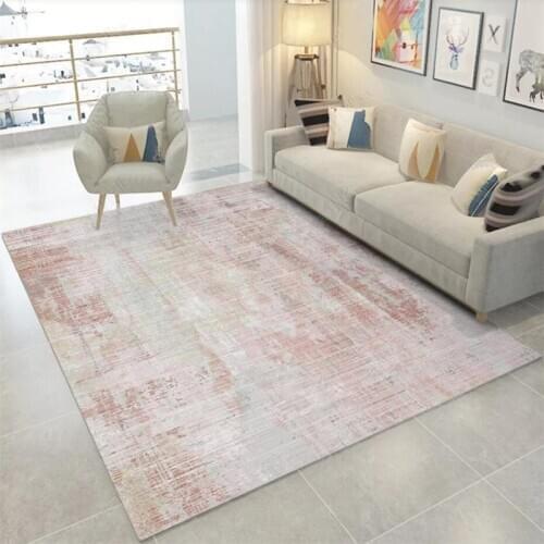 Fashionable Simple Modern Girl Powder Gray Abstract Ink Living Room Bedroom Kitchen Bedside Carpet Floor Mat
