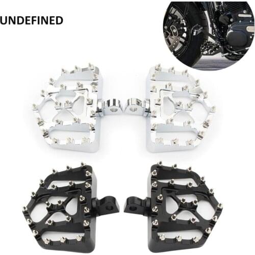 Motorcycle Foot Pegs MX Offroad Wide Fat Floorboards Footrests Pedals For Harley Sportster XL 883 1200 Touring Dyna FXDF Softail