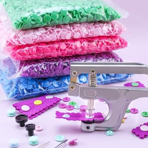 Snap Buttons With Pliers Tool Set T5 Plastic Buttons For Clothing DIY Garment Press Stud Fasteners On Kids diapers/Bibs/Bags