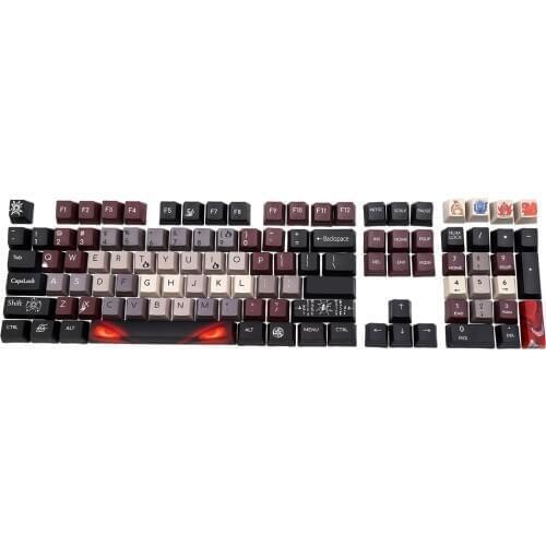 108Pcs PBT Keycaps Set Dye-Sub Keycaps For 61/64/87/96/104 Customized Gaming Mechanical Keyboard - Ninetales