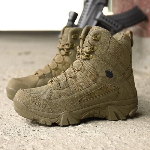 2021 New Winter Military Boots Men Outdoor Hiking Boots Special Forces Desert Tactical Combat And Ankle Boots Leather Snow Boots