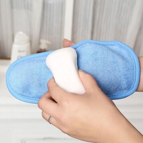 Bath Scrub Towel Body Scrub Gloves Exfoliating Sponge Brush Gloves for Body Bath Shower