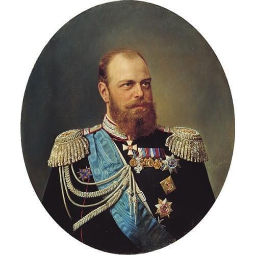 GOOD ART # HOME OFFICE art -Emperor of Russia Russian Tsar Alexander-III Portrait print painting on canvas-free ship