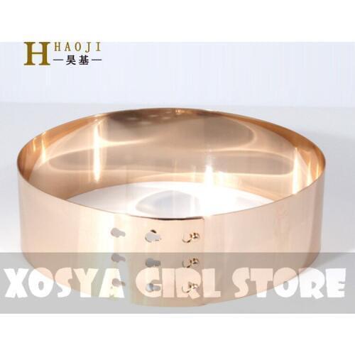 Metal buckle belt for dresses women ladies elastic waist chain belts female gold thin belts fashion 2018 waistband RT112