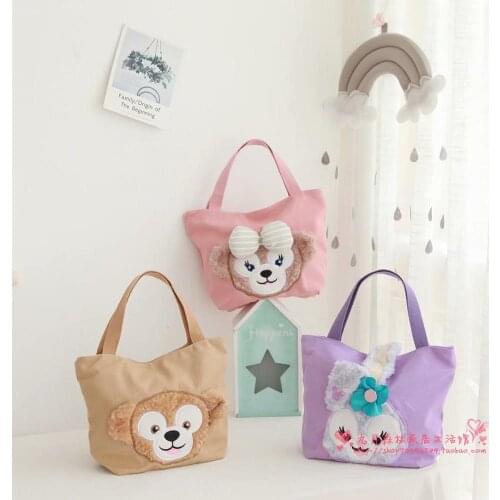 Cute cartoon Duffy Lunch hand-carrying rice bag lunch bag tote bag with rice canvas bag