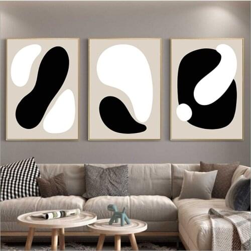 Modern Simplicity Geometric Shape Pattern Print Canvas Painting Wall Art Picture for Living Room Home Decor
