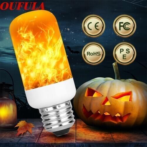 OUFULA LED Flame Light Christmas Home Decoration E27 5w Atmosphere Light Bar Ktv Atmosphere Light 85V-265V