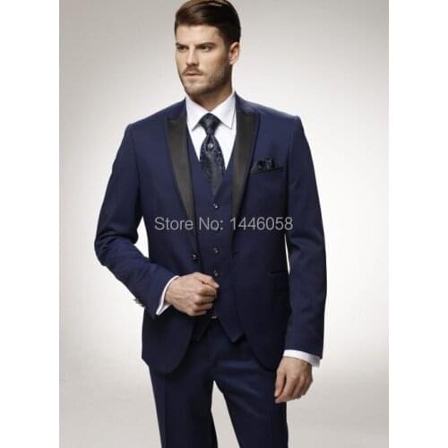 Terno Masculino Latest Coat Pant Designs Peaked Lapel Slim Fit Groom Tuxedos Custom Made Wedding Prom Suits For Men 2018