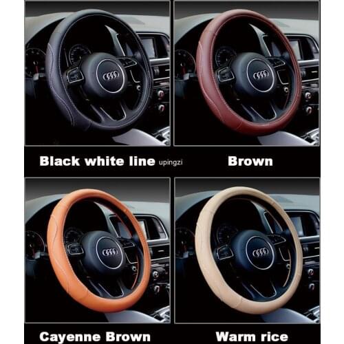 Universal Car Steering Wheel Cover Skidproof Car-styling Car Accessories Auto Steering- Wheel Cover Anti-Slip Leather