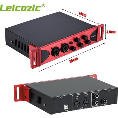 Leicozic Headphone Amplifier Sound Card Audio Interface Studio Recording Livestreaming Monitores Estudio Equipos De Sonido DS99