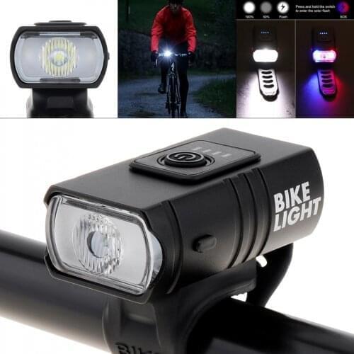 Waterproof 500LM XML-T6 LED Bicycle USB Rechargeable Mountain Bike Headlight with 4 Lighting Modes and Power Display