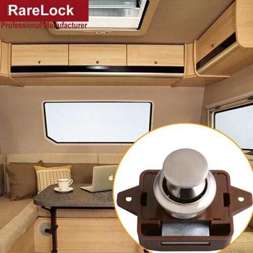 5pcs Push Button Cabinet Lock For Ambulance RV Caravan Motorhome Cupboard Hospital Furniture Locks Latch Rarelock ZS02-CH aa