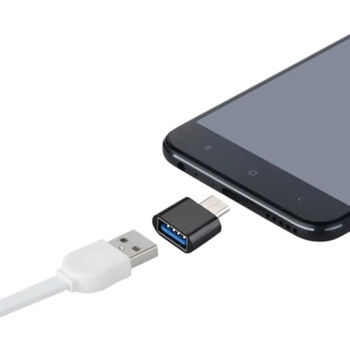 2 Pieces TypeC to USB Universal Adapter Interface Conversion Data Transmission Charging Conversion Black/white