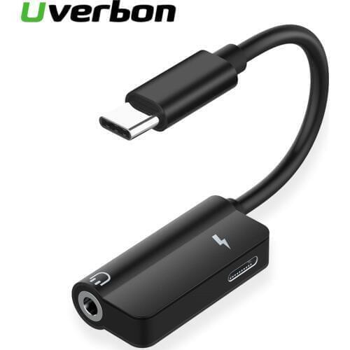 2 in 1 Type C Audio Cable USB C Male to Female 3.5mm Headphone Jack Wire Cabo Audio Charging Adapter For Samsung Huawei P20lite