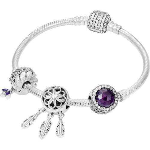 2020 Fashion New Dream Bright Purple Gemstone Bracelet Set Womens Party Diy Exquisite Jewelry Accessories Recommendation