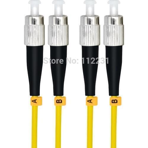 3Meters FC to FC Singlemode Duplex Optical Fiber Patch Cord Cable,FC/PC-FC/PC,3.0mm,9/125 FC-FC 3M