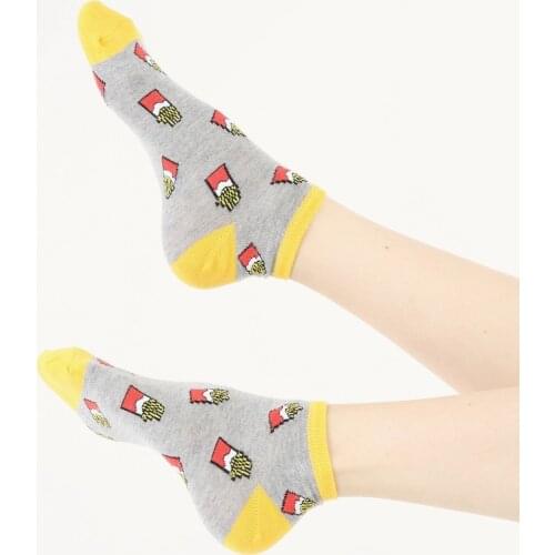 3 pair from turkey high quality cotton happy socks men man summer lot pack wholesale socs design funny grey yellow potato french