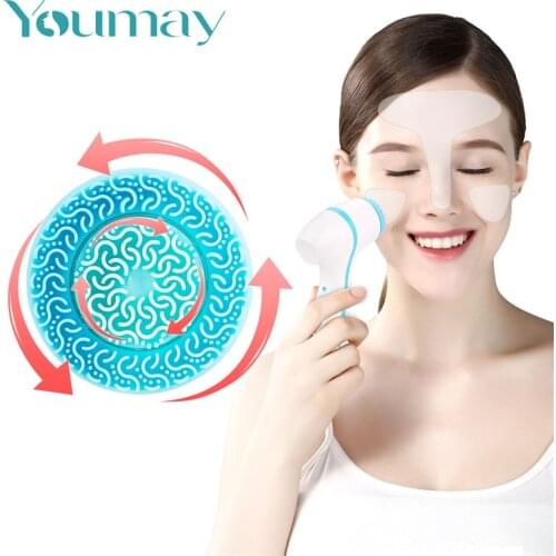 3 In 1 Electric Facial Cleansing Brush Silicone Rotating Face Brush Deep Cleaning Skin Exfoliation Waterproof Facial Massager