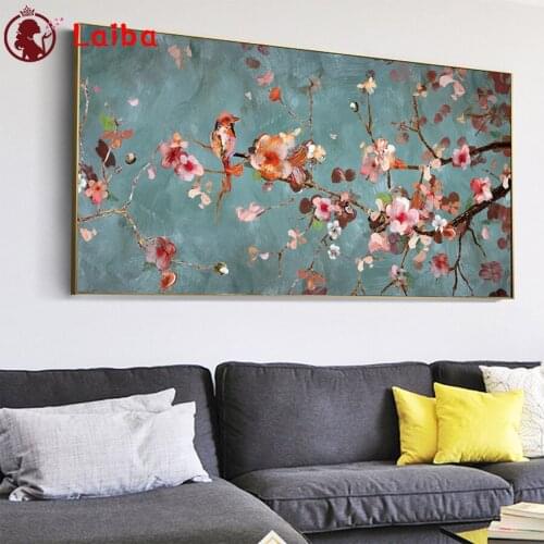 5d diamond painting diy Hot selling home art, flowers and birds full square drill diamond embroidery round diamond mosaic