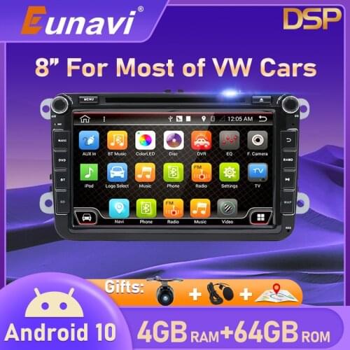 Eunavi 2 Din Android Car Multimedia DVD For VW Passat CC Polo GOLF 5 6 Touran EOS T5 Sharan Jetta Tiguan RNS510 Autoradio GPS 4G