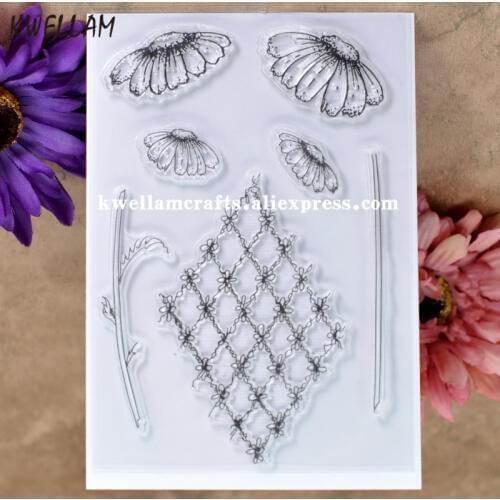Flowers Scrapbook DIY photo cards rubber stamp clear stamp transparent stamp 10x15m KW8013120