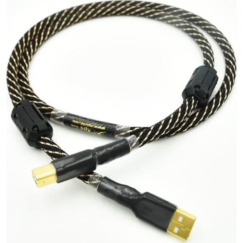 Hifi USB Cable High Quality Type A to Type B Male to Male USB 2.0 Hifi Data Lines audio Cabl For Decoder Sound Card DAC Printer