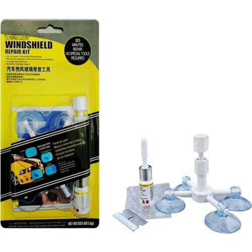 Car Window Glass Crack Chip Repair Tool DIY Car Window trousse de réparation Tool Glass Scratch Remover Windshield Fluid