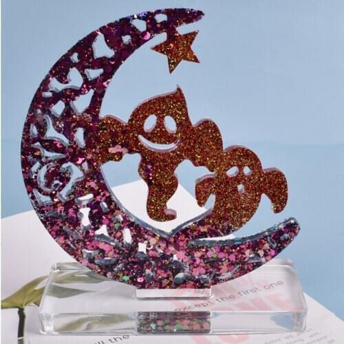 Crystal Crafts Epoxy Resin Mold Castle Ghost Desktop Decorations Silicone Mould A0NF