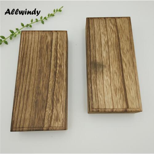 New Zakka Gift Box for Nacklace Vintage Deep Color Surface Rectangle Wooden Packing Box With Separate Lid 19.5*8.5*3.5cm 1Pcs