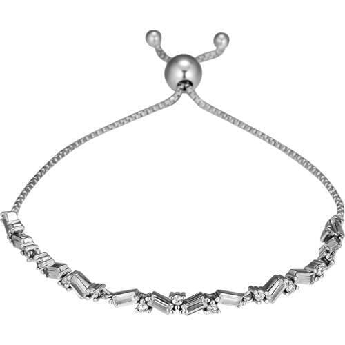Glacial Beauty Sliding Bracelets 100% 925 Sterling Silver Fine Jewelry For Women Wholesales Free Shipping