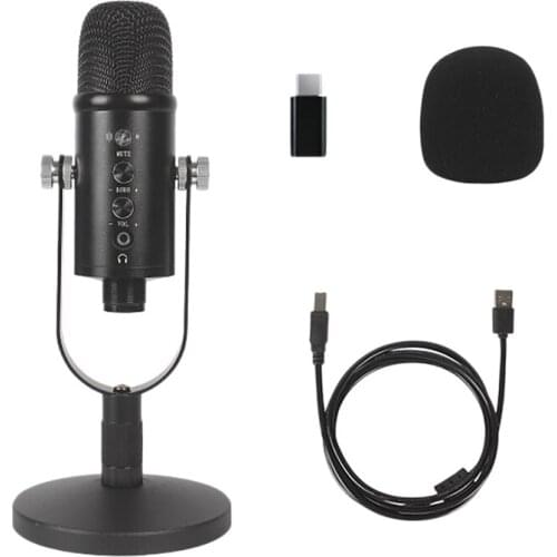 Microphone for Gaming,USB Microphone Kit for iPhone, PC/Mac Professional Plug&Play Studio Microphone with Stand