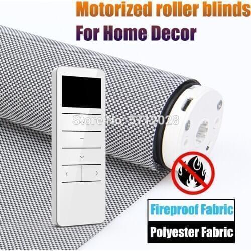 Fireproof Fabric motorized blinds roller Rechargeable Motor motorized blinds include Motor and Remote for living room