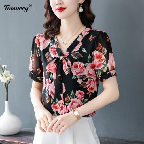 Fashion Women Blouses 2021 short Sleeve Ladies Tops Chiffon Women Blouse Shirt Blusas Femininas OL Blouse Women Shirt