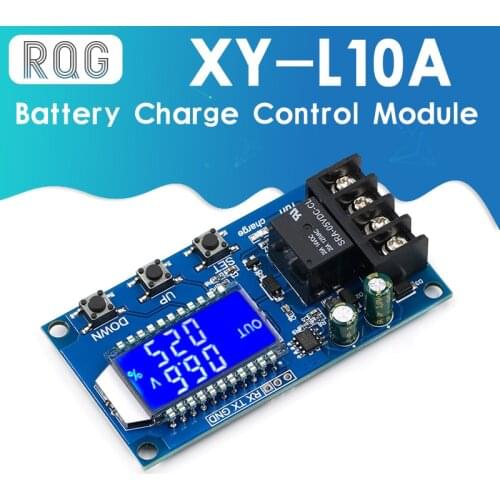 6-60v 10A Lithium Battery Charge Control Module Controller Protection Board with Overcharge Protection Switch XY-L10A