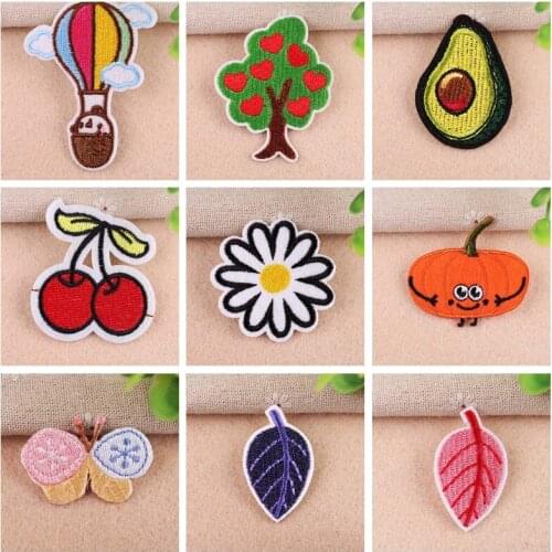 Cartoon Fruit Plant Patch Avocado Embroidered Cloth Sticker Decoration Children Clothes Gloves Small Badge