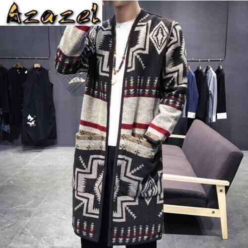 New Mens windbreaker casual jacket men spring and autumn long Outerwear handsome trend coat thin cloak male tide loose coat