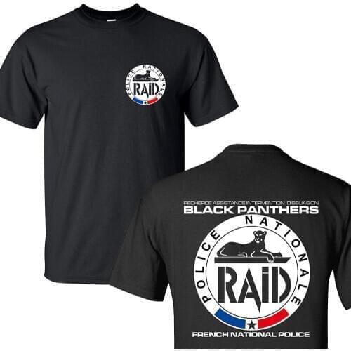 2019 New Summer Fashion Tee Shirt RAID French Police Counter Terrorism Unit Special Force Military T-SHIRTS S-3XL