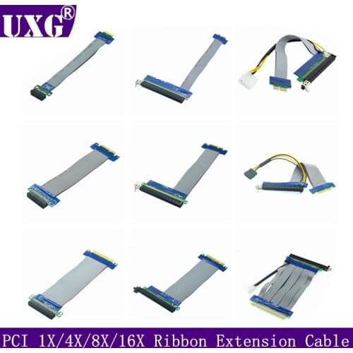 PCI-E 1X 4X 8 16X To 1X Ribbon Extension Cable PCI Express PCIE Riser Card Converter Extender For Graphics Card GPU Mining Miner