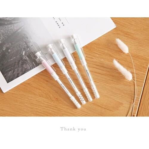 Buffer Spring Decompression Black Gel Ink Pens Student Workplace Examination Pen Core 0.5 mm