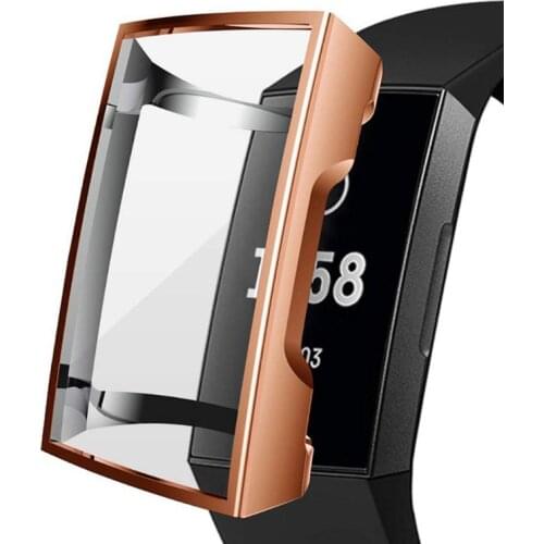 Silicone Case Cover For Fit bit Charge 4/3 Band TPU Protector Frame For Fit bit Charge3/4 Protective Shell Replacement